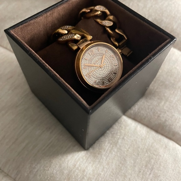 Michael Kors Women’s Gold Pave Crystal Wrap Watch - Picture 5 of 5